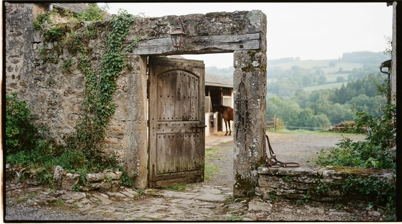 Entrée du Centre Equestre CantaL' EquiLibre, centre équestre à Lascelles